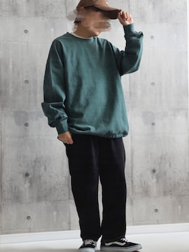 「韓国好きな人と繋がりたい」｜「アイテム（キャップ）」を使った、BOYSHE_staffさん（レディース・160cm）の春コーディネート