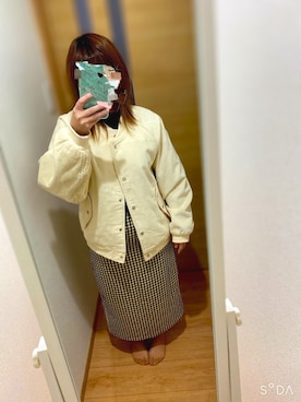 「chocomee（チョコミー）のアイテム（ブルゾン）」を使った、nozomi*さん（レディース・147cm）の冬コーディネート