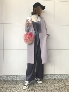 「LILY BROWN（リリーブラウン）のアイテム（サロペット/オーバーオール）」を使った、GUCCIさん（レディース・167cm）の冬コーディネート