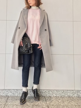 「MSGM（エムエスジーエム）のアイテム（スウェット）」を使った、GUCCIさん（レディース・167cm）の冬コーディネート