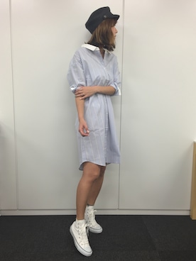「FREE'S MART（フリーズマート）のアイテム（シャツワンピース）」を使った、GUCCIさん（レディース・167cm）の春コーディネート