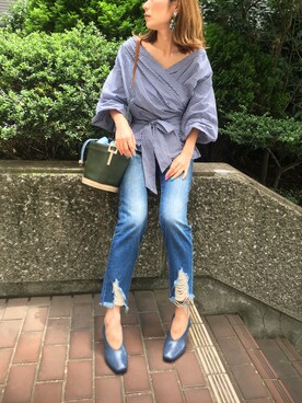 「バルーンスリーブ」｜GUCCIさん（レディース・167cm）の夏コーディネート