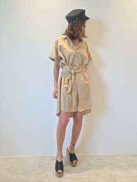 「FREE'S MART（フリーズマート）のアイテム（キャスケット）」を使った、GUCCIさん（レディース・167cm）の夏コーディネート