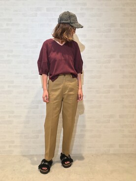 「FREE'S MART（フリーズマート）のアイテム（キャップ）」を使った、GUCCIさん（レディース・167cm）の秋コーディネート