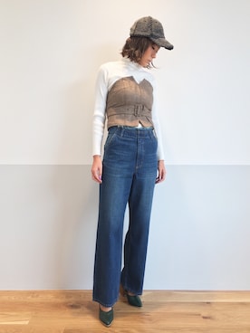 「FREE'S MART（フリーズマート）のアイテム（キャップ）」を使った、GUCCIさん（レディース・167cm）の秋コーディネート