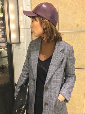 「リブタートルネック」｜「アイテム（アクセサリー）」を使った、GUCCIさん（レディース・167cm）の秋コーディネート
