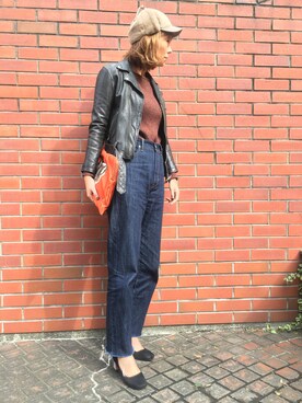 「FREE'S MART（フリーズマート）のアイテム（キャップ）」を使った、GUCCIさん（レディース・167cm）の秋コーディネート