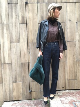 「FREE'S MART（フリーズマート）のアイテム（キャップ）」を使った、GUCCIさん（レディース・167cm）の秋コーディネート