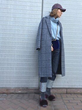「FREE'S MART（フリーズマート）のアイテム（チェスターコート）」を使った、GUCCIさん（レディース・167cm）の秋コーディネート