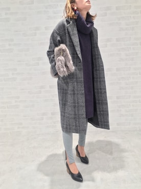 「FREE'S MART（フリーズマート）のアイテム（チェスターコート）」を使った、GUCCIさん（レディース・167cm）の秋コーディネート