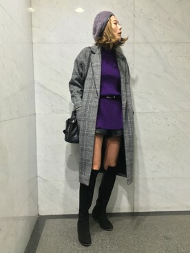 「FREE'S MART（フリーズマート）のアイテム（チェスターコート）」を使った、GUCCIさん（レディース・167cm）の冬コーディネート