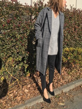 「FREE'S MART（フリーズマート）のアイテム（チェスターコート）」を使った、GUCCIさん（レディース・167cm）の冬コーディネート