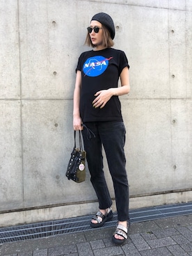 「FREE'S MART（フリーズマート）のアイテム（ハンチング/ベレー帽）」を使った、GUCCIさん（レディース・167cm）の夏コーディネート