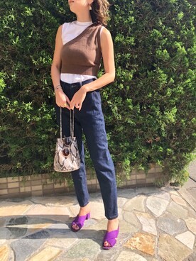 「NINE（ナイン）のアイテム（アクセサリー）」を使った、GUCCIさん（レディース・167cm）の秋コーディネート