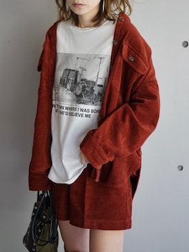 「FREE'S MART（フリーズマート）のアイテム（ノーカラージャケット）」を使った、GUCCIさん（レディース・167cm）の秋コーディネート