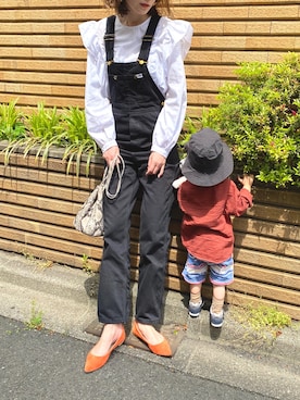 「SLOBE IENA（スローブイエナ）のアイテム（オールインワン・サロペット）」を使った、GUCCIさん（レディース・167cm）の春コーディネート