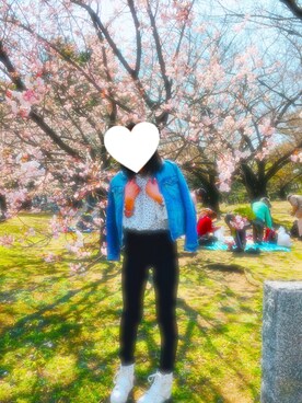 「アイテム（ジャケット/アウター）」を使った、konatsuさん（レディース・159cm・10代）の春コーディネート