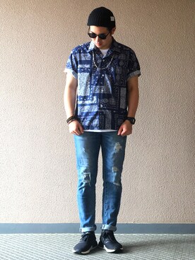 「URBAN RESEARCH Sonny Label（アーバンリサーチサニーレーベル）のアイテム（アクセサリー）」を使った、RYUTAROさん（メンズ・165cm）の夏コーディネート