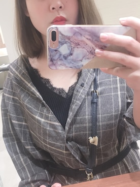 「アイテム（シャツワンピース）」を使った、あきもてぃさん（レディース・163cm・20代）の秋コーディネート