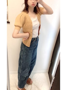 タンクトップを使った 半袖カーディガン の人気ファッションコーディネート Wear