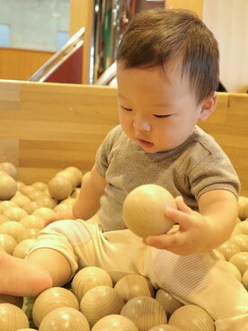 「joha（ヨハ）のアイテム」を使った、taaさん（キッズ・80cm）の秋コーディネート