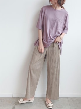 「Futier land（フューティアランド）のアイテム」を使った、Anneさん（レディース・165cm）の夏コーディネート