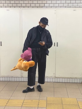 「ZIP FIVE（ジップファイブ）のアイテム（セットアップ）」を使った、はまみつさん（メンズ・170cm）の春コーディネート