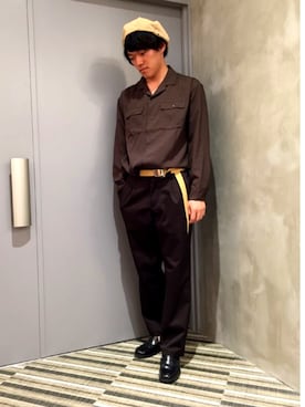 「Right-on（ライトオン）のアイテム（ハンチング/ベレー帽）」を使った、Daikiさん（メンズ・178cm）の秋コーディネート