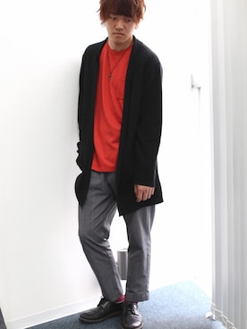 「アイテム（化粧水）」を使った、Daikiさん（メンズ・178cm）の春コーディネート