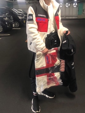 「2018マイベストコーデ」｜「アイテム（マウンテンパーカー）」を使った、shoさん（メンズ・168cm）の冬コーディネート