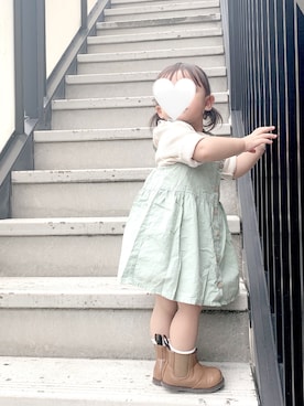 「アイテム（ワンピース/ドレス）」を使った、uuuiさん（キッズ・80cm）の秋コーディネート