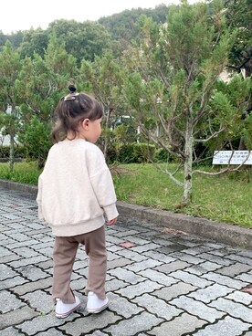 「アイテム（スウェット）」を使った、uuuiさん（キッズ・80cm）の秋コーディネート