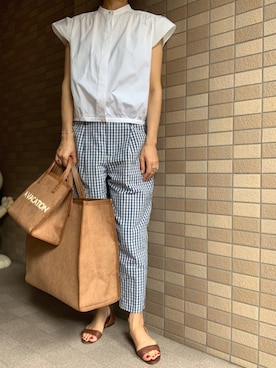 「Scye（サイ）のアイテム（パンツ）」を使った、おにこ🍙さん（レディース・160cm）の秋コーディネート