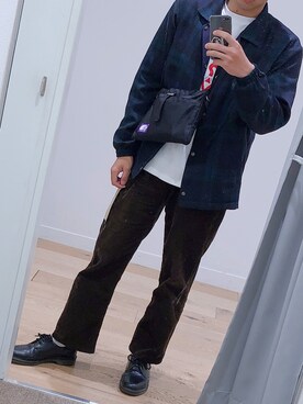 「Guess（ゲス）のアイテム（スウェット）」を使った、makimakiさん（メンズ・178cm）の冬コーディネート