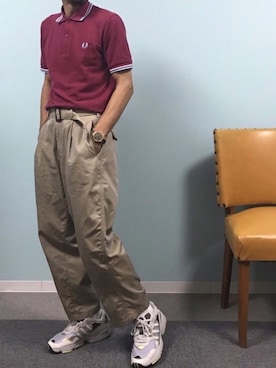 「JACOB JENSEN（ヤコブイェンセン）のアイテム」を使った、pさん（メンズ・170cm）の夏コーディネート