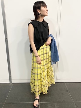 「フリル襟」｜nol OKUMURAさん（レディース・170cm）の春コーディネート