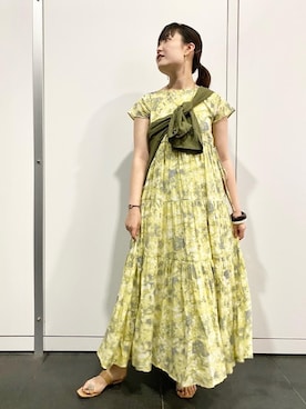 「たすき掛け」｜「アイテム（ブルゾン）」を使った、nol OKUMURAさん（レディース・170cm）の春コーディネート