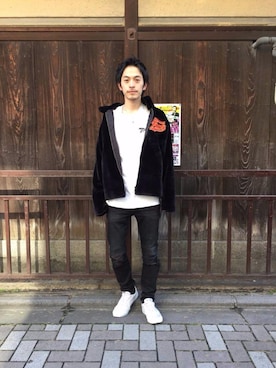 「ビッグサイズコーデ」｜「アイテム（ブルゾン）」を使った、zakiさん（メンズ・172cm）の秋コーディネート