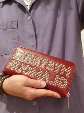 「アイテム（財布、レッド系）」を使った、zakiさん（メンズ・172cm）の夏コーディネート