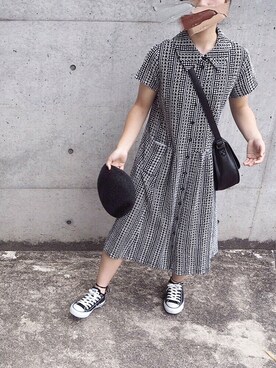 「CONVERSE（コンバース）のconverse（コンバース） ALL STAR OX（オールスターOX）（スニーカー）」を使った、ｐａｎａさん（レディース・158cm）の夏コーディネート