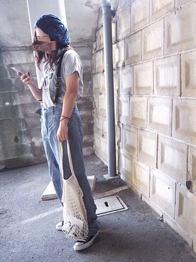 「CONVERSE（コンバース）のconverse（コンバース） ALL STAR OX（オールスターOX）（スニーカー）」を使った、ｐａｎａさん（レディース・158cm）の夏コーディネート