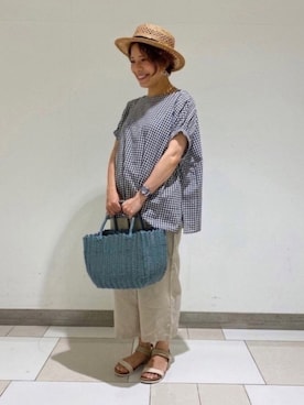 「接触冷感パンツ」｜ミホ🐈🐾さん（レディース・156cm）の春コーディネート