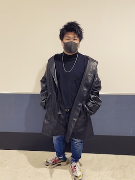 「HARE（ハレ）のアイテム（その他アウター）」を使った、しんじ[U170]さん（メンズ・163cm）の冬コーディネート