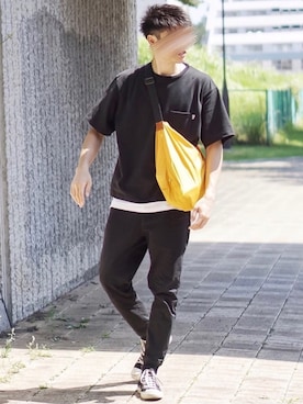 「CIAOPANIC TYPY（チャオパニックティピー）のアイテム」を使った、ヨシカズさん（メンズ・186cm）の夏コーディネート