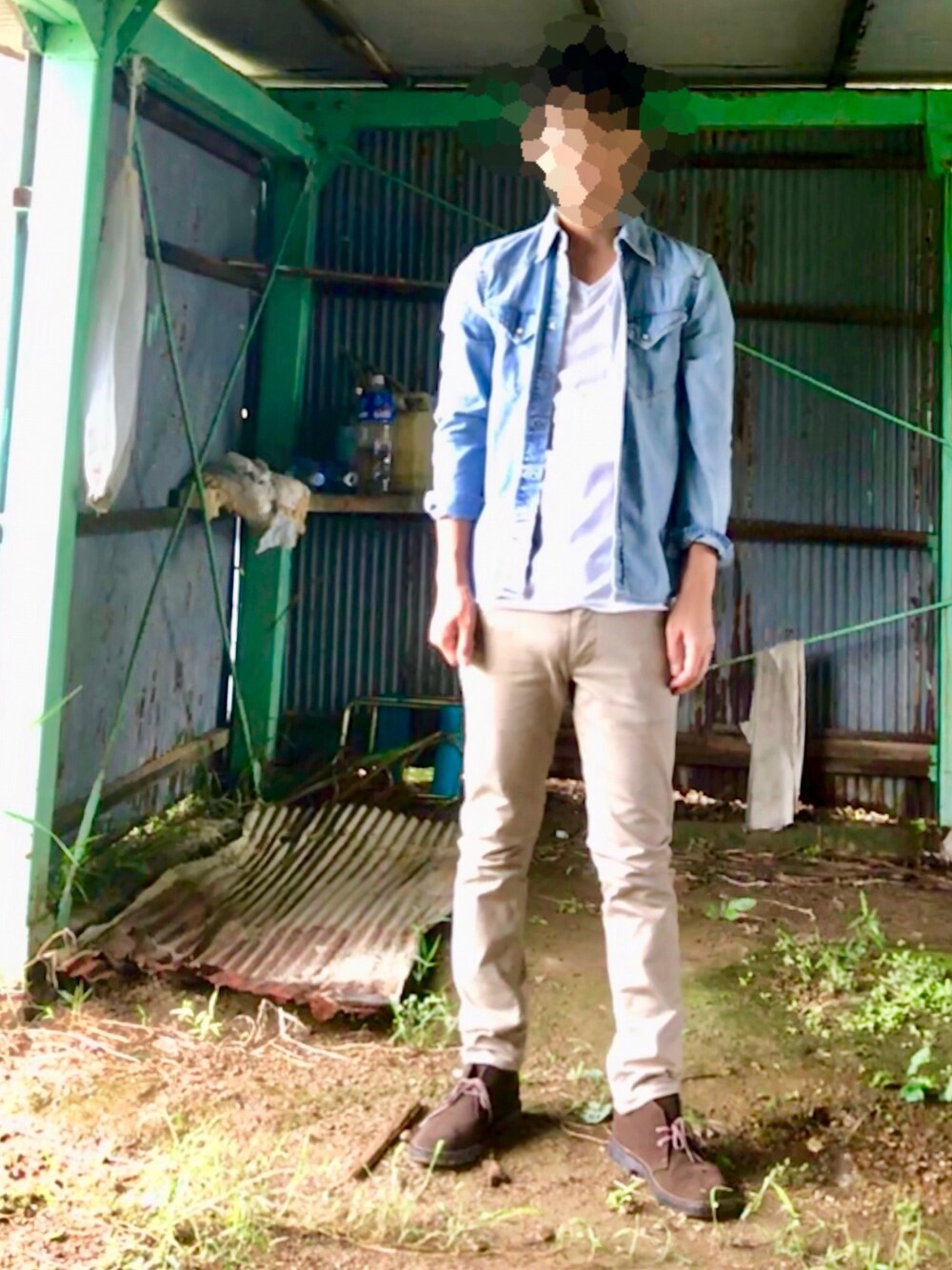 ✤ レミレリーフ デニムシャツ XS ✤ ✤ レミレリーフ デニムシャツ XS ✤ レミレリーフ デニムシャツ