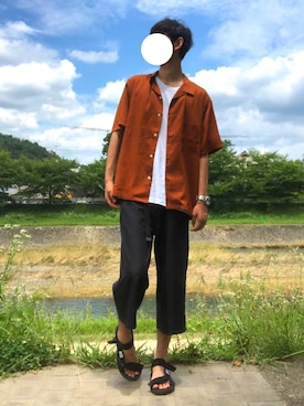 「ガウチョパンツ」｜まそーさん（メンズ・180cm・10代）の夏コーディネート