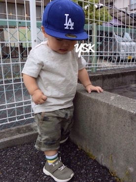 「NEWERA」｜「アイテム（その他）」を使った、yskさん（キッズ・70cm）の春コーディネート