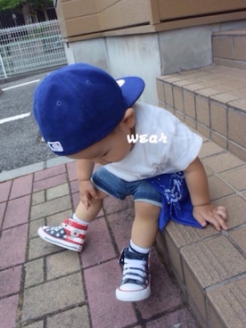 「NEWERA」｜「アイテム（その他）」を使った、yskさん（キッズ・70cm）の夏コーディネート