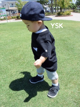「NEWERA」｜「アイテム（その他）」を使った、yskさん（キッズ・70cm）の夏コーディネート