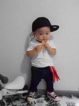 「NEWERA」｜「アイテム（その他）」を使った、yskさん（キッズ・70cm）の夏コーディネート